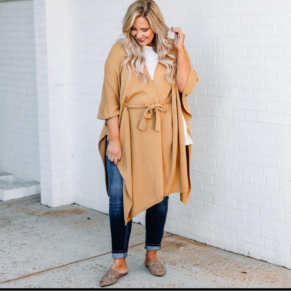 Letting My Light Shine Cardigan, Camel - Picture 1 of 1